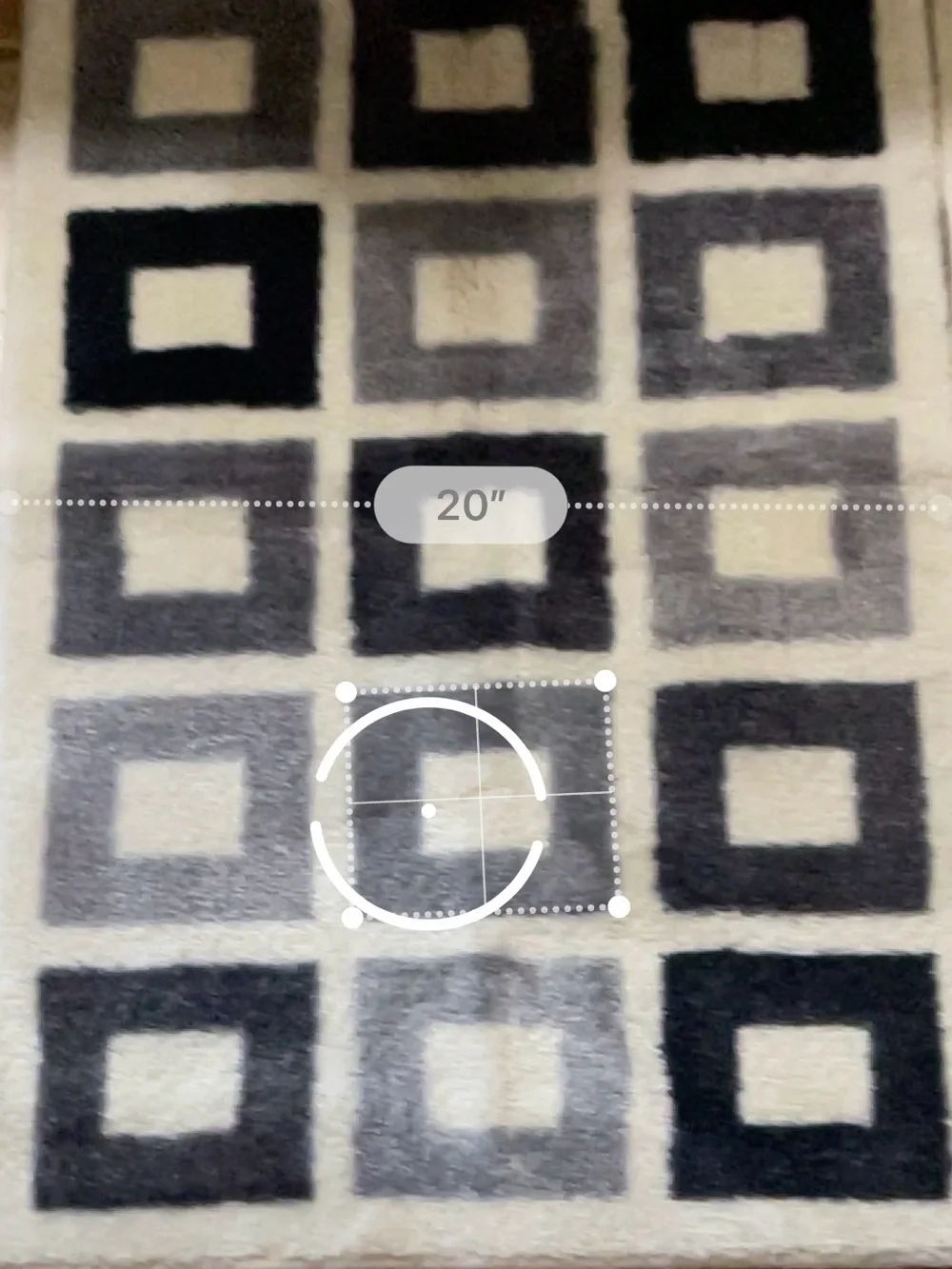 Geometric Square Pattern Bath Rugs - Neutral Gray & Black